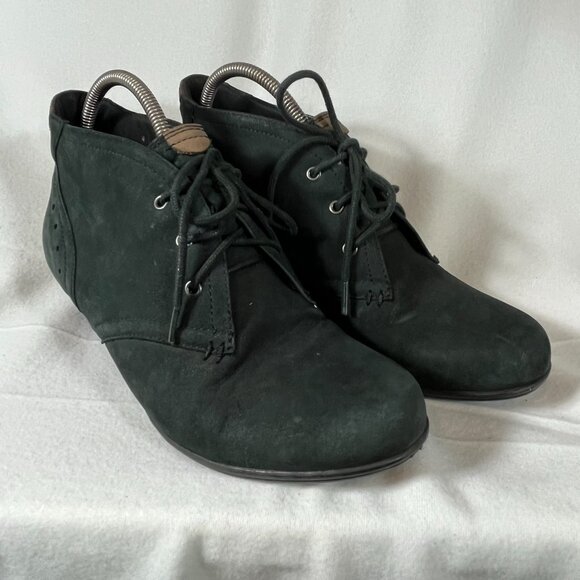 Cobb Hill Leather Suede Ankle Bootie Laurel Black Size US7.5 - Picture 3 of 8